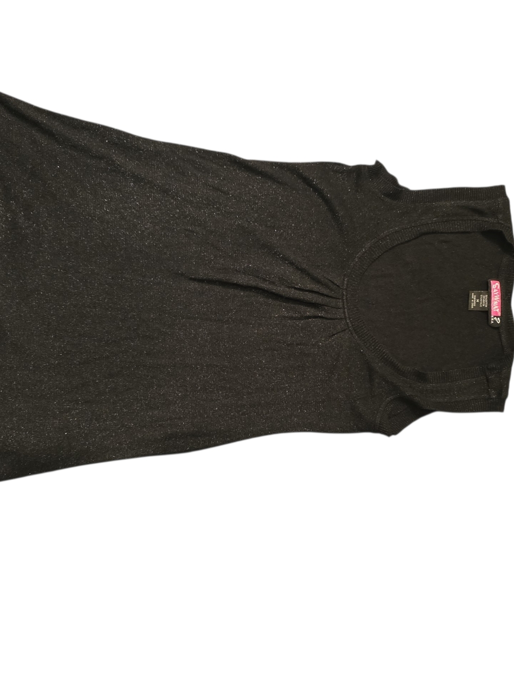 Skinnygirl Black Metallic Tank Dress